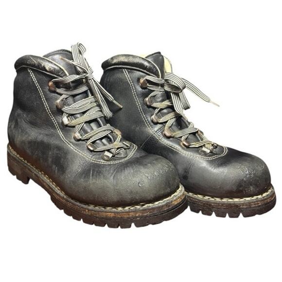 Vintage Standard Limmer Hiking Boots Men’s Size 7.5 Handmade Leather Trail Boots - Picture 2 of 12